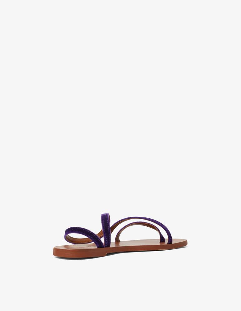 rinascente lanapo Pietrasanta velvet flat sandals