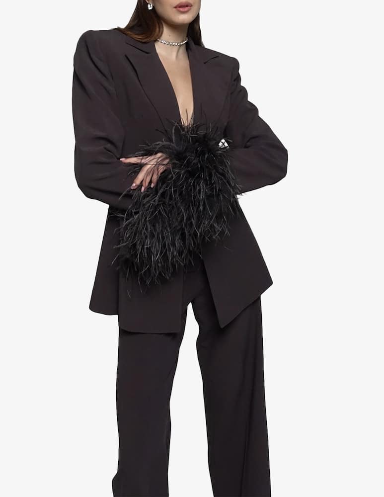 rinascente The Archivia Tailleur Ares con piuma