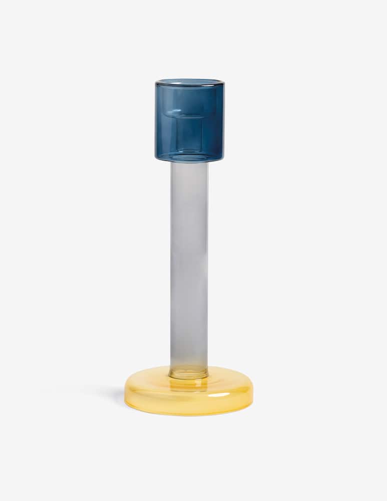 &klevering Buro Berger Bole Candle Holder L Blue / Yellow - picture 1 &klevering Buro Berger Bole Candle Holder L Blue / Yellow - picture 1