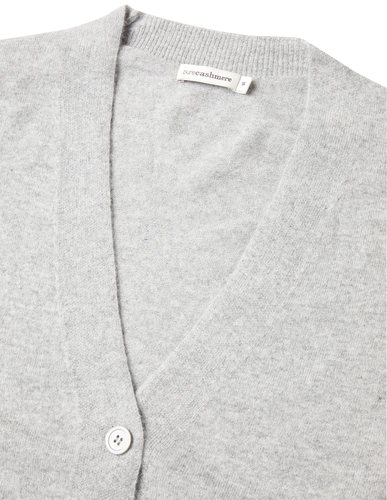 Pure Cashmere V-neck long-sleeved cardigan - picture 3 Pure Cashmere V-neck long-sleeved cardigan - picture 3