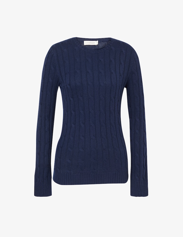 Pure Cashmere Maglione girocollo cable treccia - immagine 1 Pure Cashmere Maglione girocollo cable treccia - immagine 1
