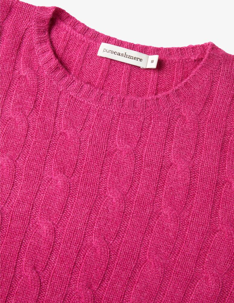 rinascente Pure Cashmere Cable braid crew neck sweater
