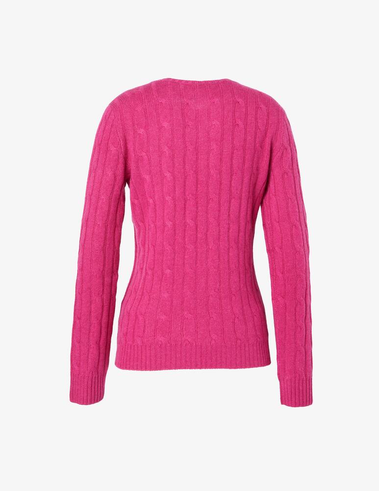 rinascente Pure Cashmere Cable braid crew neck sweater