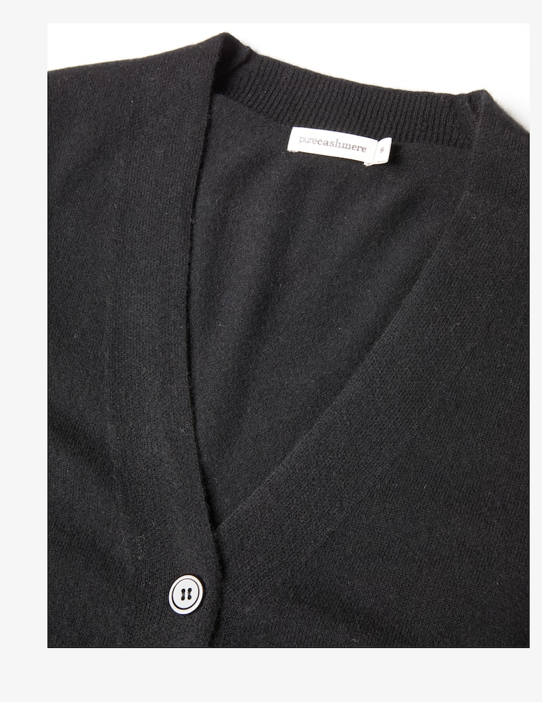 Pure Cashmere Cardigan scollo v a manica lunga - immagine 2 Pure Cashmere Cardigan scollo v a manica lunga - immagine 2