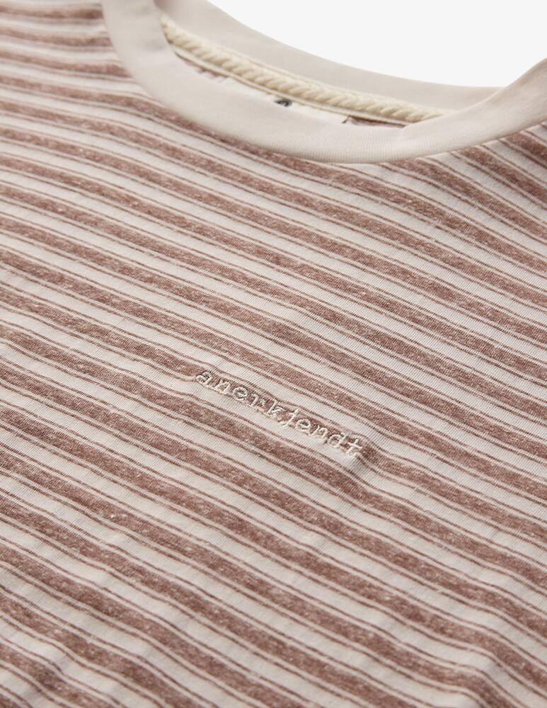 rinascente Anerkjendt Stripe akrod linen t-shirt