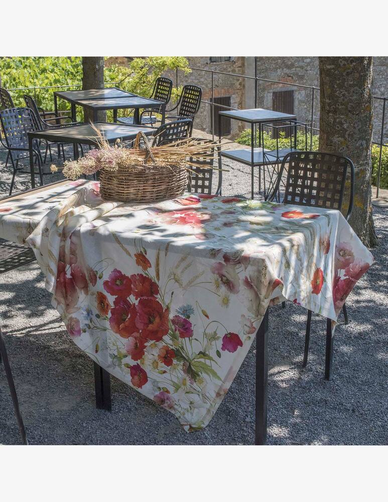 rinascente Tessitura Toscana Coquelicot Tablecloth Round