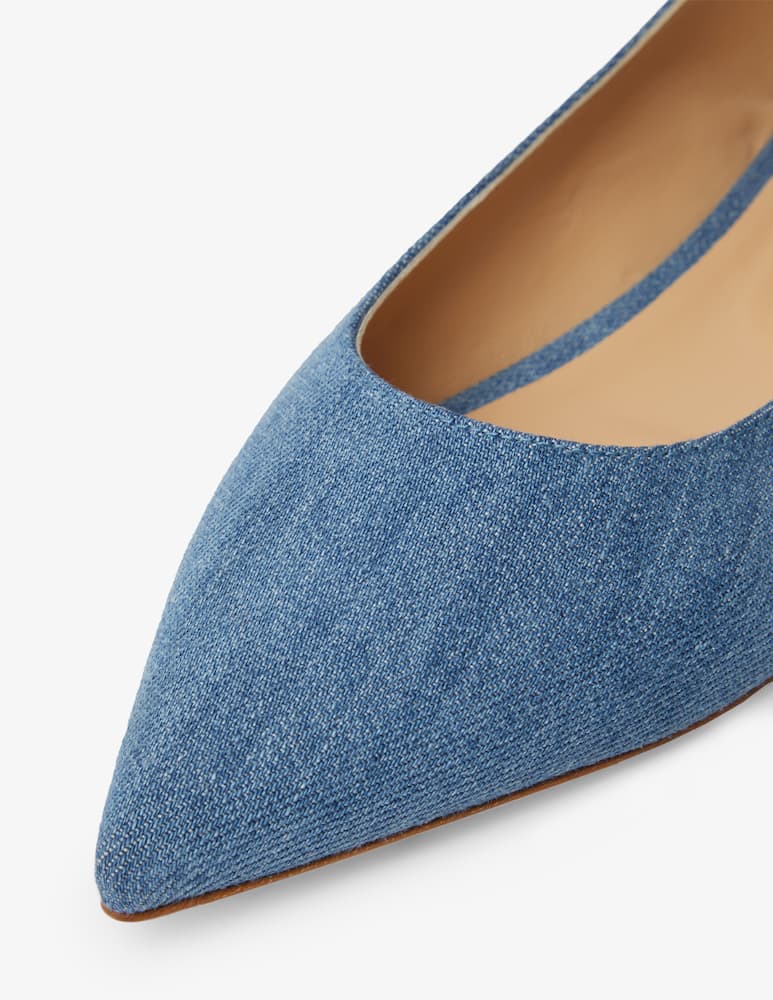 rinascente Fabio Rusconi Slingback in pelle tacco in denim