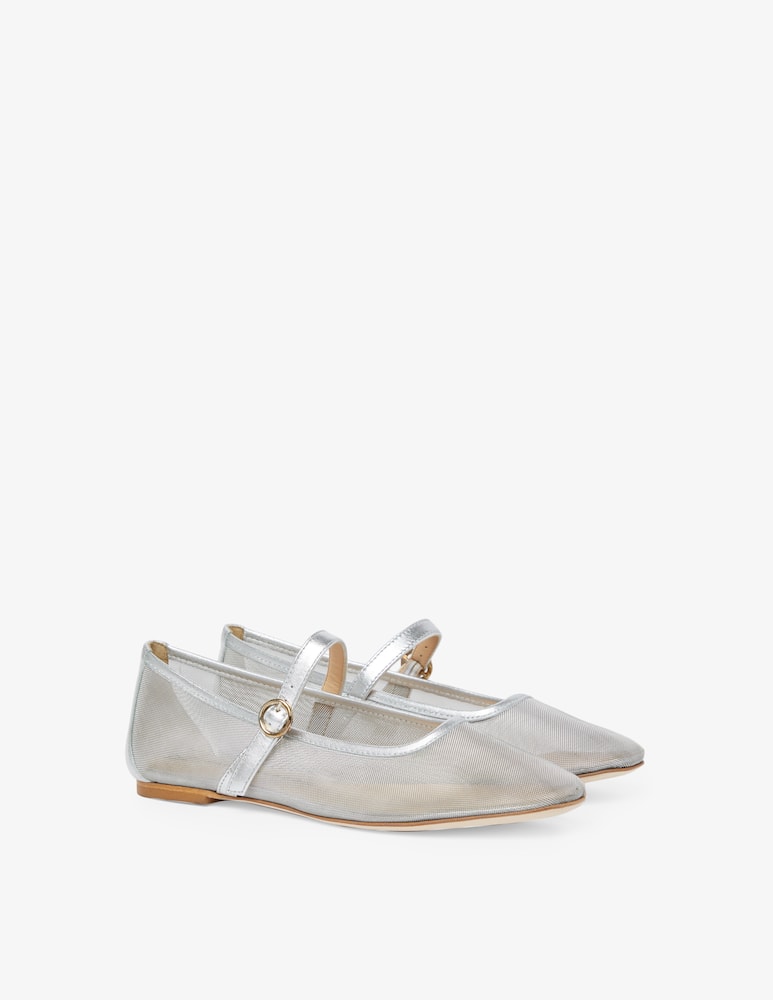 rinascente Fabio Rusconi Ballerina maryjane leather mesh
