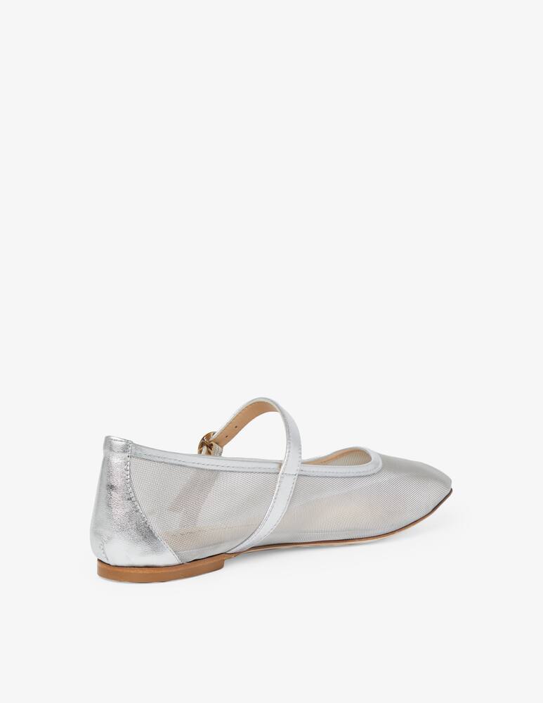 rinascente Fabio Rusconi Ballerina maryjane leather mesh