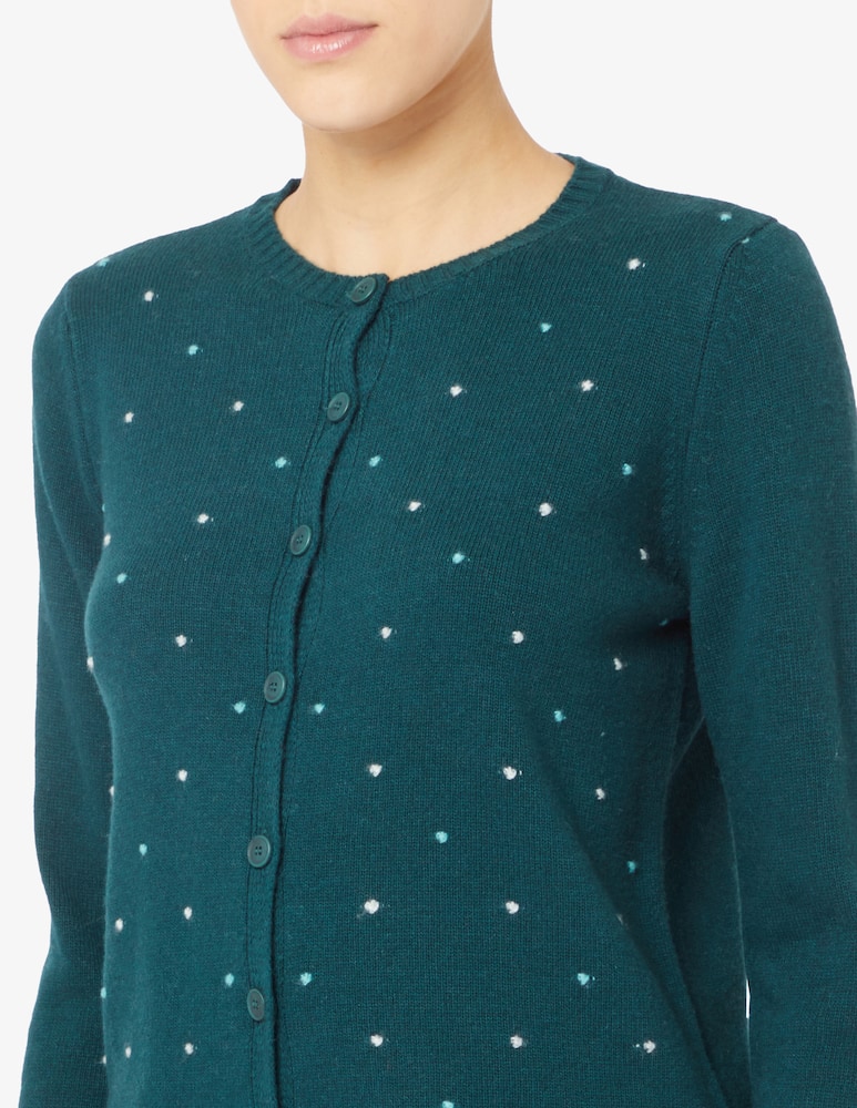Elizabeth Ascot Cardigan in misto lana a pois - immagine 4 Elizabeth Ascot Cardigan in misto lana a pois - immagine 4