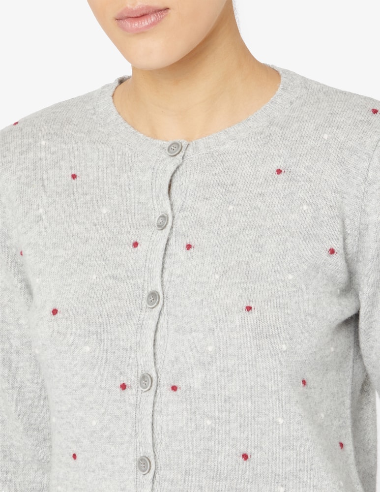 Elizabeth Ascot Cardigan in misto lana a pois - immagine 4
