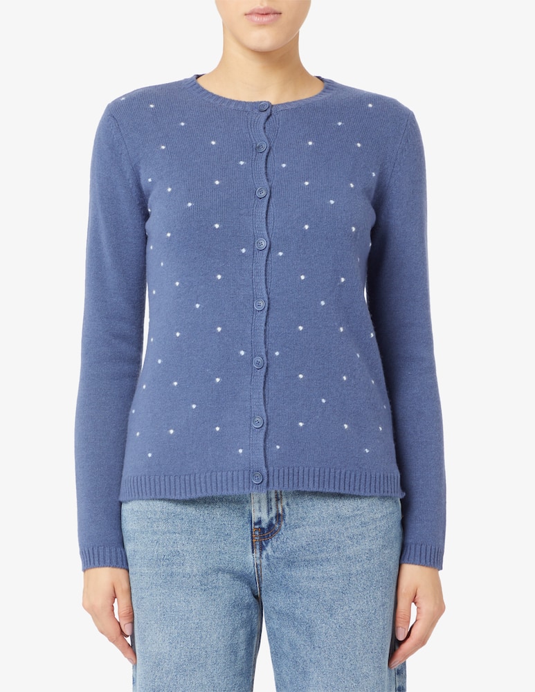 Elizabeth Ascot Cardigan in misto lana a pois - immagine 1 Elizabeth Ascot Cardigan in misto lana a pois - immagine 1