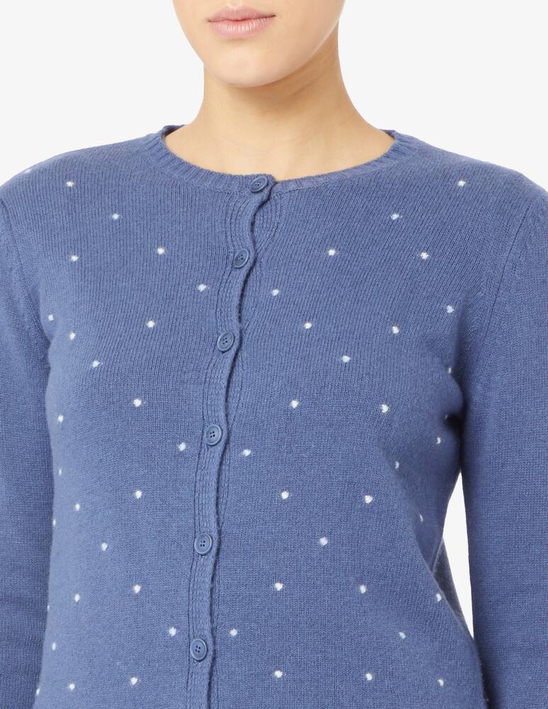 rinascente Elizabeth Ascot Cardigan in misto lana a pois