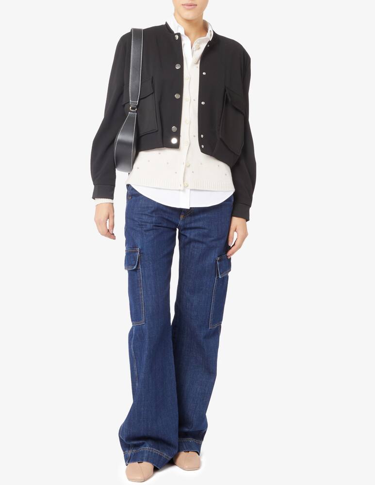 rinascente Elizabeth Ascot Cardigan in misto lana a pois