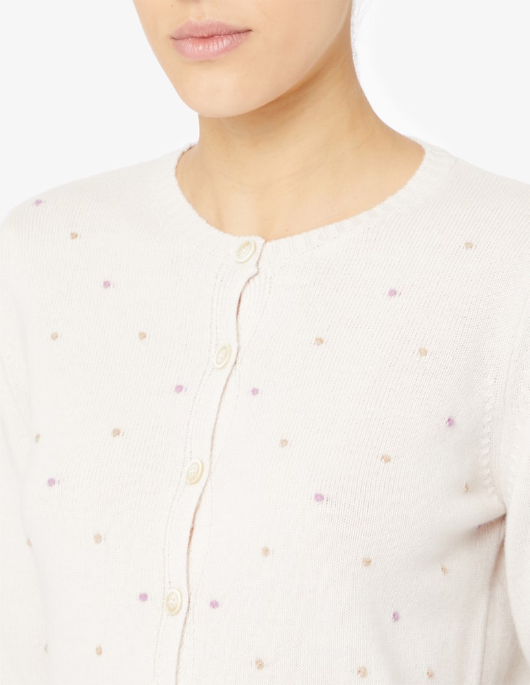 rinascente Elizabeth Ascot Cardigan in misto lana a pois