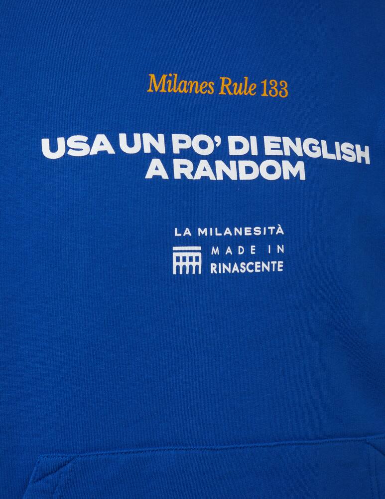 rinascente Rinascente Sweatshirt Hoodie Blu Klein Usa Un Po Di English A Random
