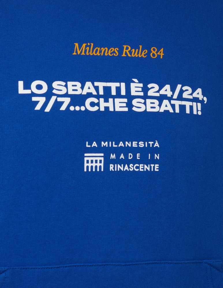 Rinascente Sweatshirt Hoodie Blu Klein Lo Sbatti E 24/24 7/7...Che Sbatti! - picture 3 Rinascente Sweatshirt Hoodie Blu Klein Lo Sbatti E 24/24 7/7...Che Sbatti! - picture 3