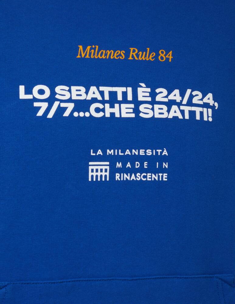 rinascente Rinascente Sweatshirt Hoodie Blu Klein Lo Sbatti E 24/24 7/7...Che Sbatti!