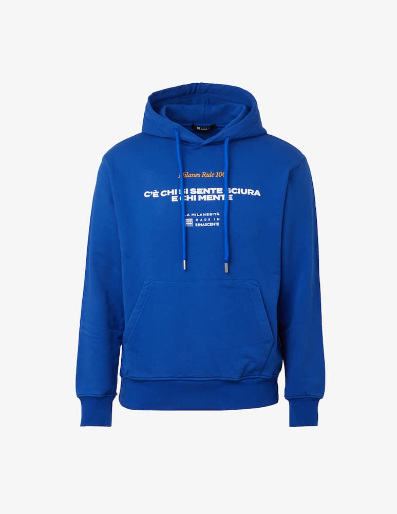 Rinascente Felpa Hoodie Blu Klein C'è Chi Si Sente Sciura E Chi Mente - immagine 1 Rinascente Felpa Hoodie Blu Klein C'è Chi Si Sente Sciura E Chi Mente - immagine 1