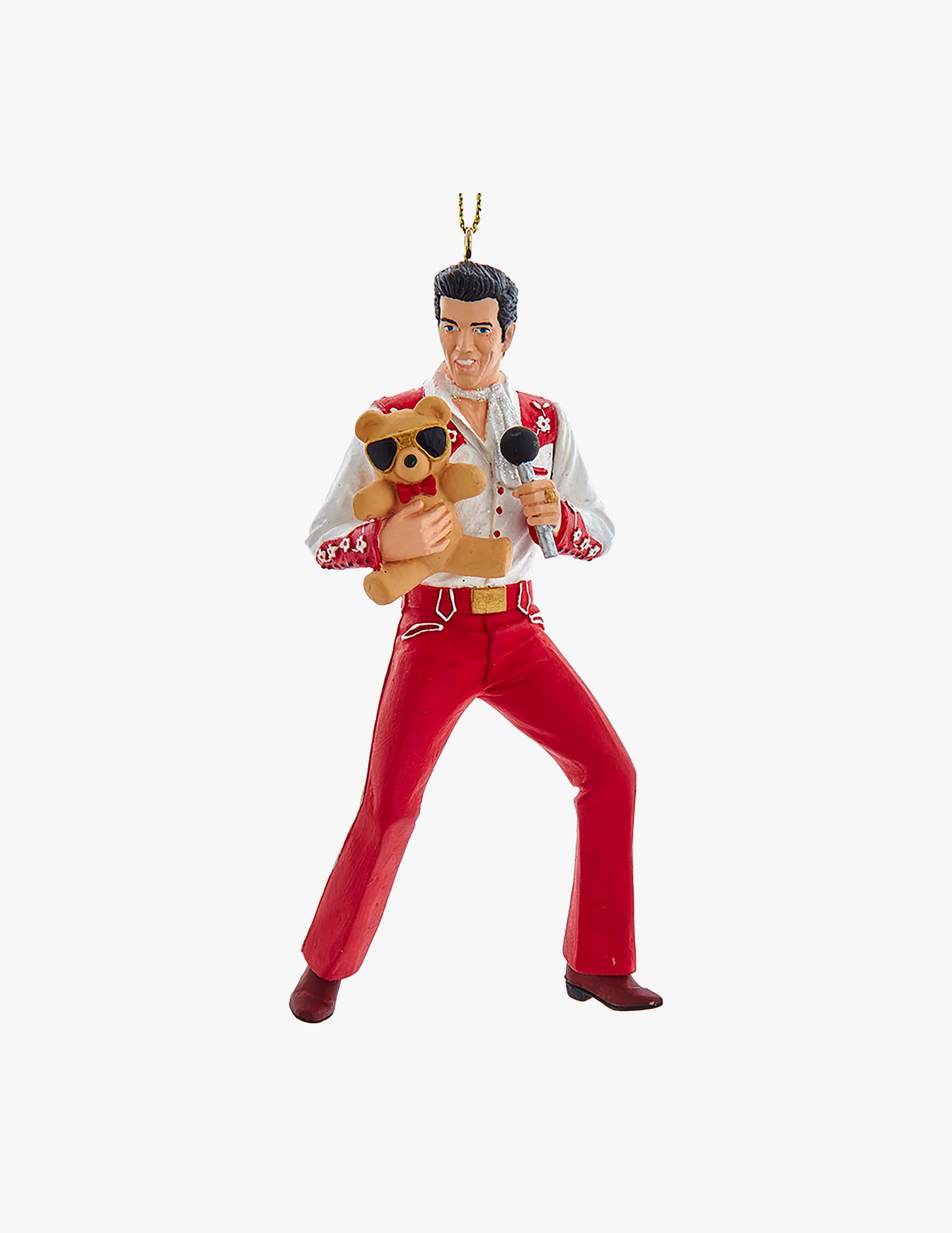 Elvis Presley Christmas Ornament by Kurt Adler Rocking out Glass Blown in Box