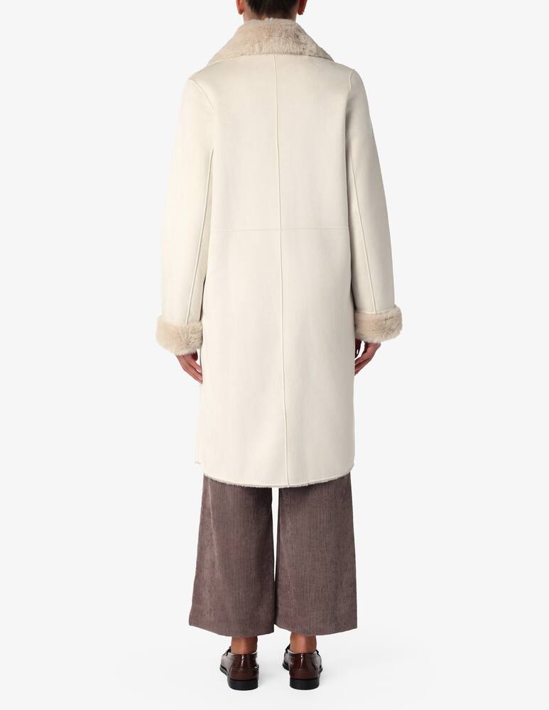 rinascente Elizabeth Ascot Long eco-shearling jacket with buttons