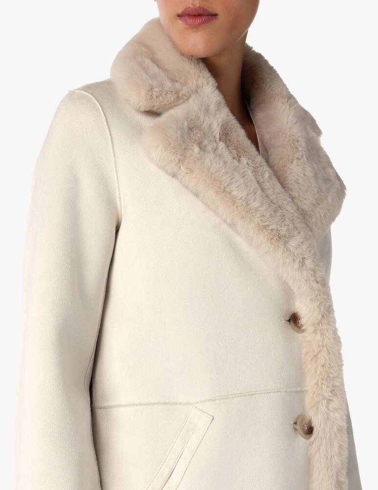 rinascente Elizabeth Ascot Long eco-shearling jacket with buttons