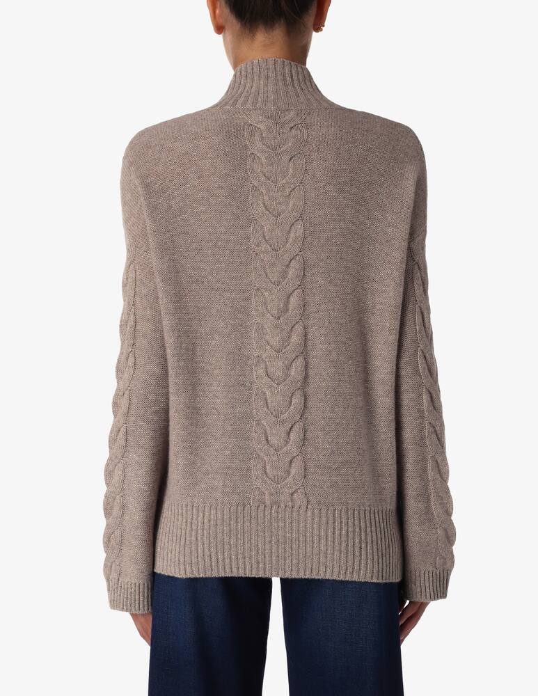 rinascente 24.7 Studio Front braid turtleneck sweater