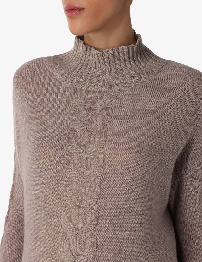 rinascente 24.7 Studio Front braid turtleneck sweater