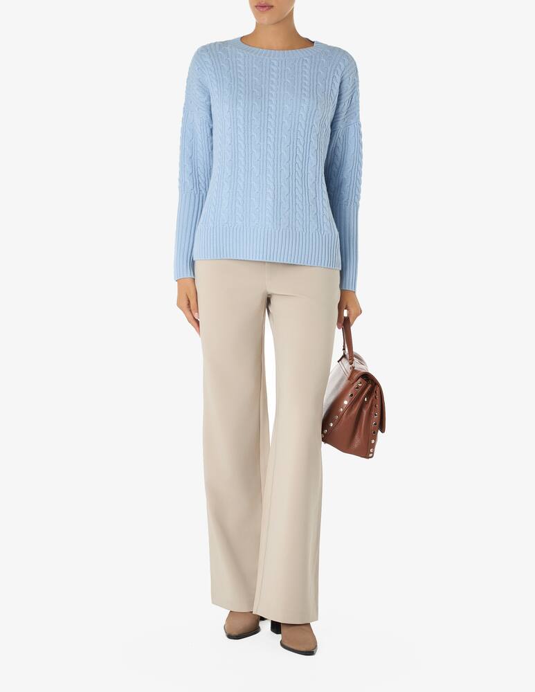 rinascente Pure Cashmere Braid crew neck sweater