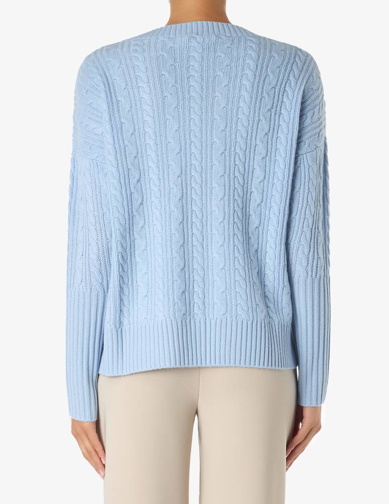rinascente Pure Cashmere Braid crew neck sweater