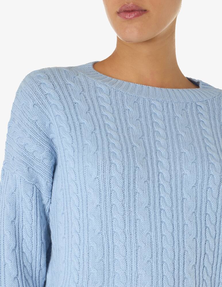 rinascente Pure Cashmere Braid crew neck sweater