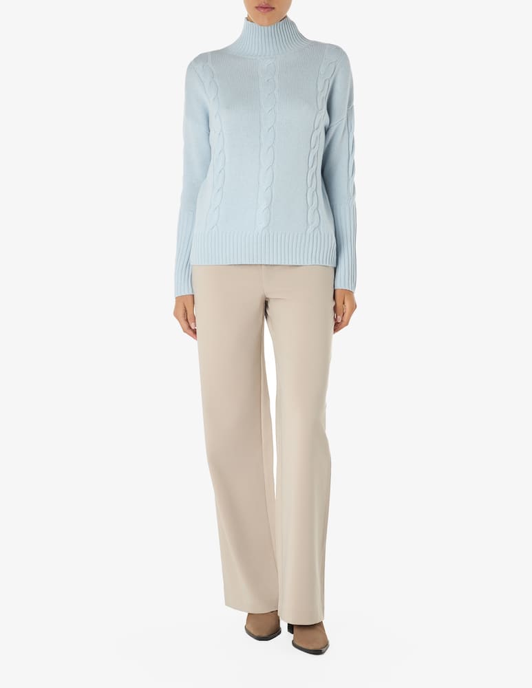 rinascente Pure Cashmere Turtleneck sweater braid