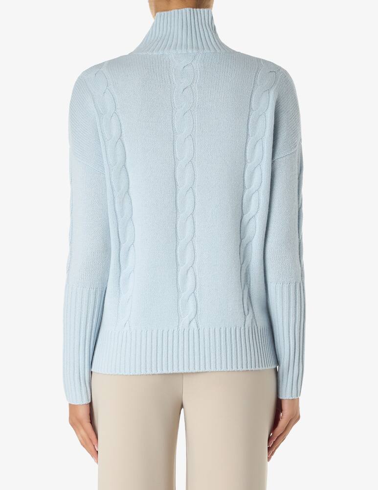 rinascente Pure Cashmere Turtleneck sweater braid