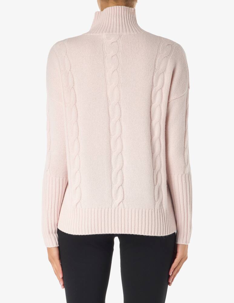 rinascente Pure Cashmere Maglione a collo alto treccia
