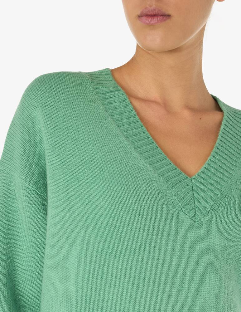 rinascente Pure Cashmere Maglione scollo v bicolore over