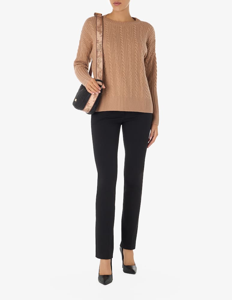 rinascente Pure Cashmere Maglione girocollo treccia