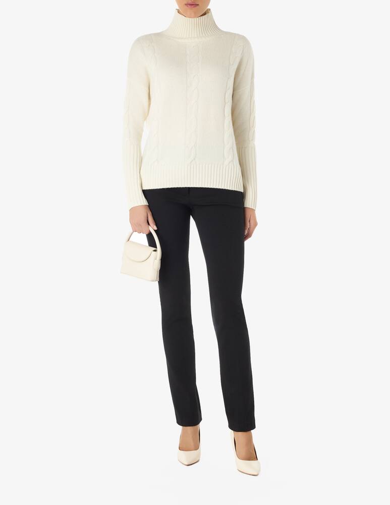 rinascente Pure Cashmere Turtleneck sweater braid