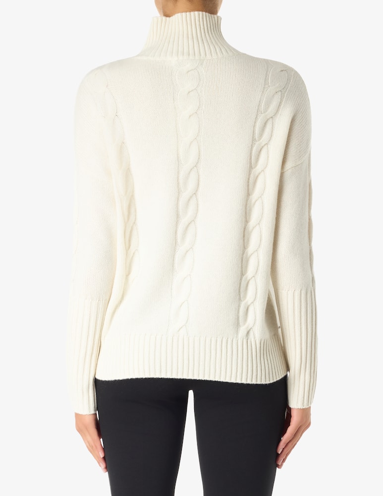 rinascente Pure Cashmere Turtleneck sweater braid