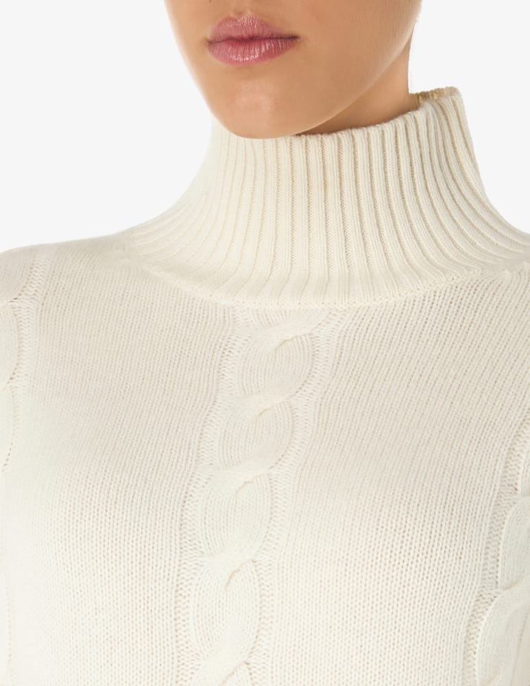 rinascente Pure Cashmere Turtleneck sweater braid