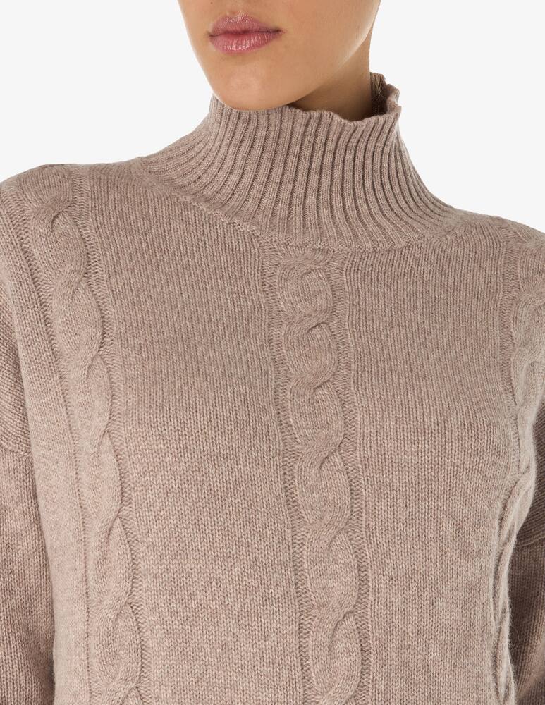 rinascente Pure Cashmere Maglione collo alto treccia