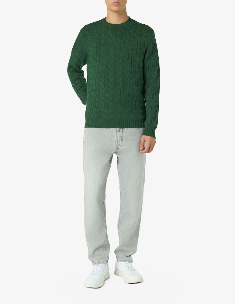 rinascente Pure Cashmere Maglia girocollo costa treccia cashmere f7