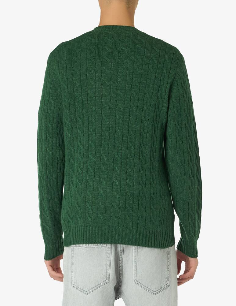 rinascente Pure Cashmere Maglia girocollo costa treccia cashmere f7