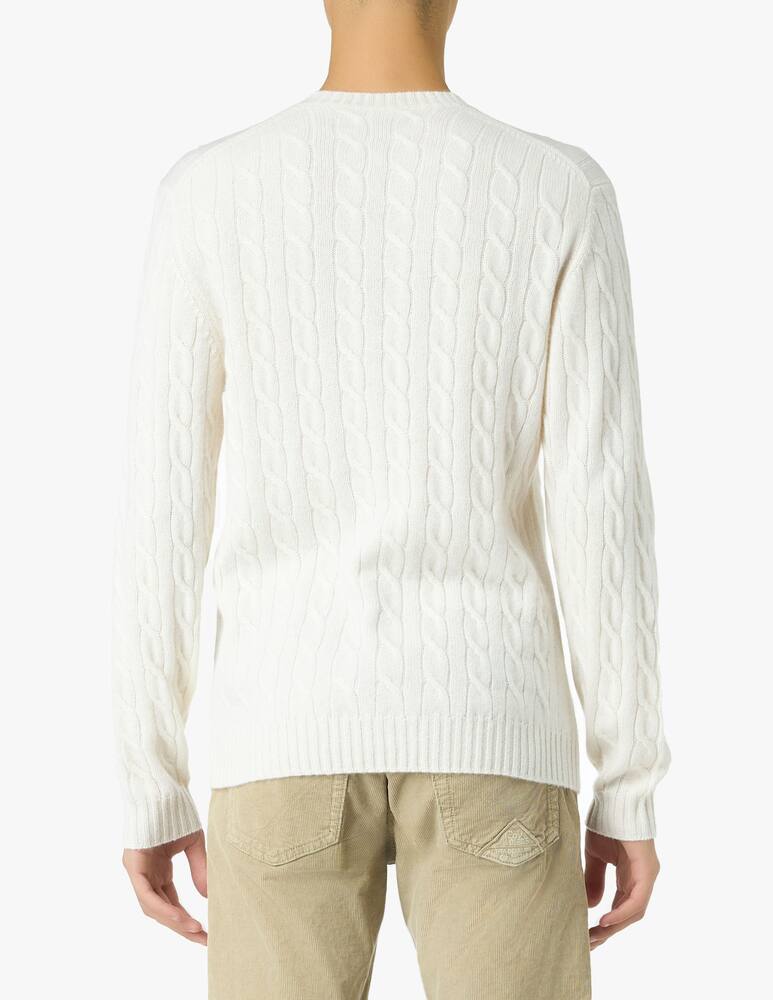 rinascente Pure Cashmere Maglia girocollo costa treccia cashmere f7