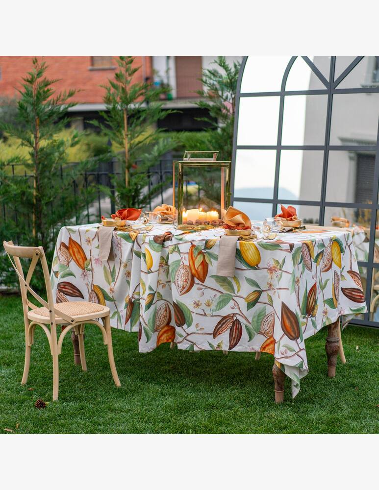 Tessitura Toscana Cocoa Printed Tablecloth - picture 1 Tessitura Toscana Cocoa Printed Tablecloth - picture 1