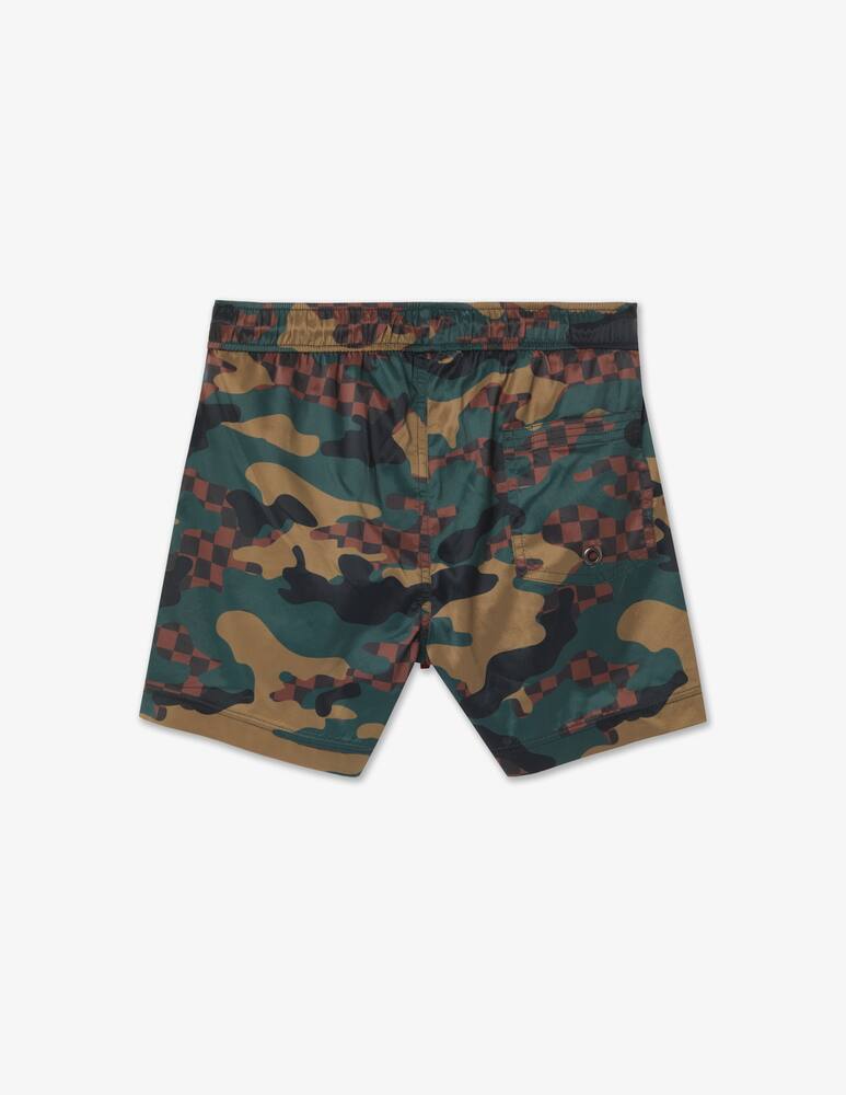 rinascente Sprayground Camo checkered swim trunks