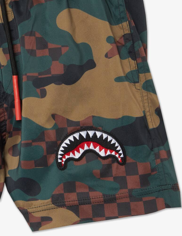 rinascente Sprayground Camo checkered swim trunks