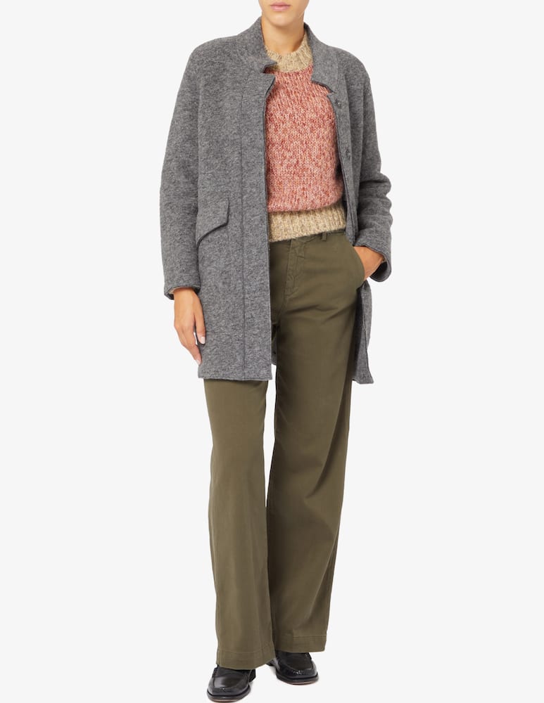 Elizabeth Ascot Cappotto collo alto parka lana cotta - immagine 2