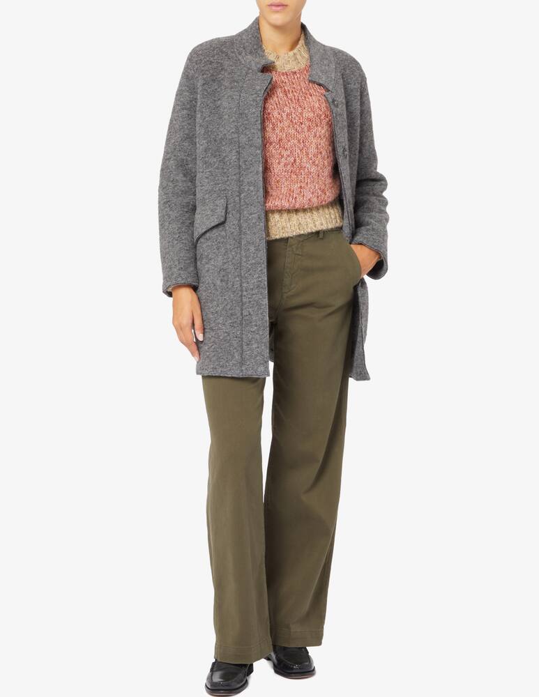 rinascente Elizabeth Ascot Cappotto collo alto parka lana cotta