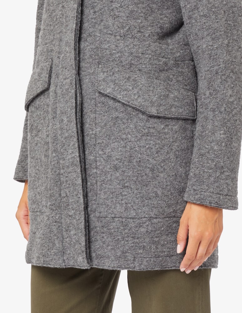 rinascente Elizabeth Ascot Cappotto collo alto parka lana cotta