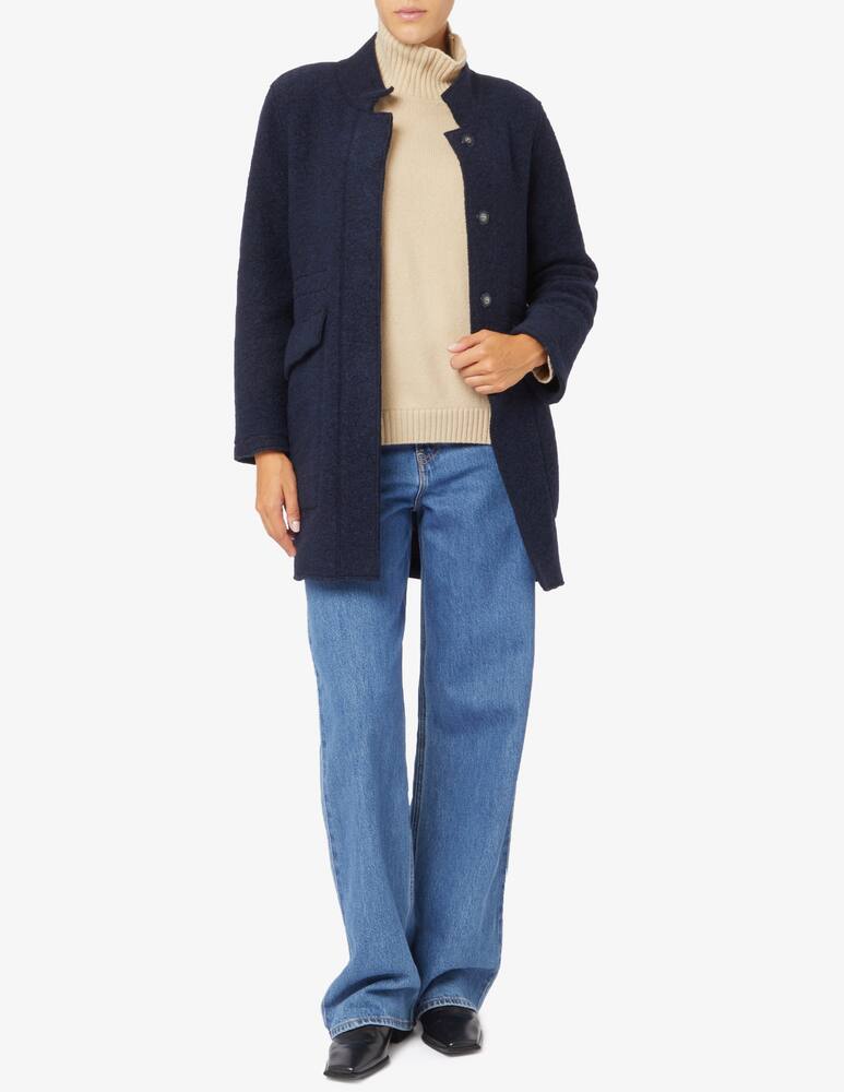 rinascente Elizabeth Ascot Cappotto collo alto parka lana cotta